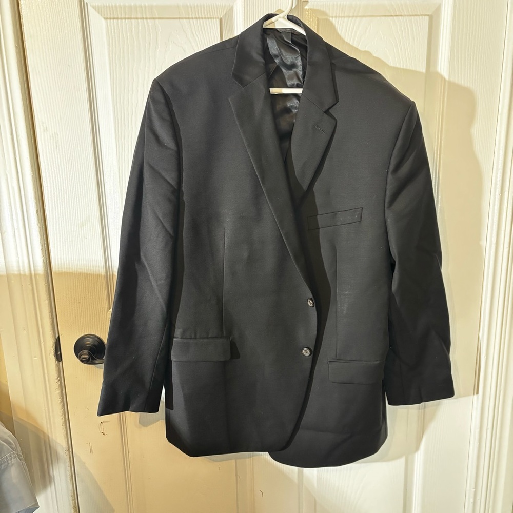 Lauren Ralph Lauren 100% Wool Blazer Mens 50R Sport Coat Black